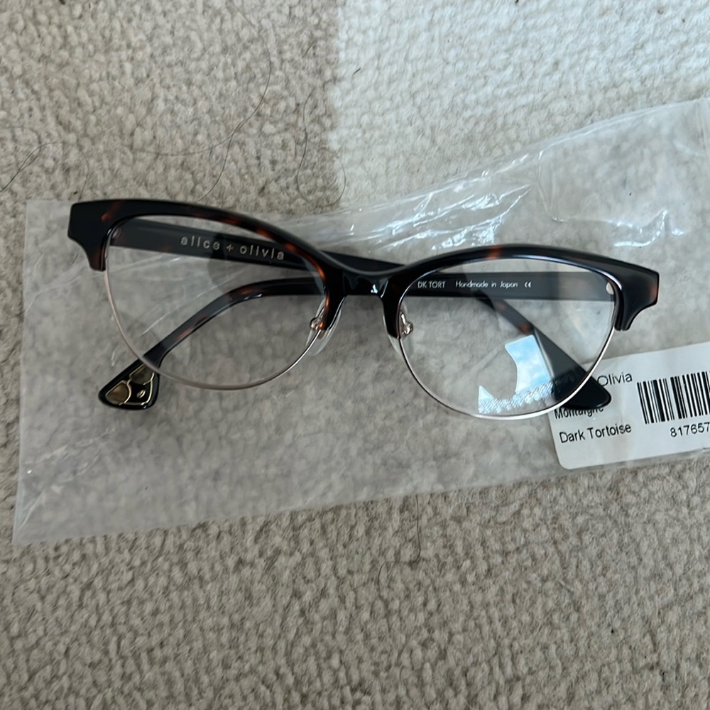 New alice and olivia montaigne frames in dark tortoise